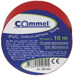 Commel Szigetelő szalag 19 x 10 m, piros (365-654) (COMMEL-365-654)