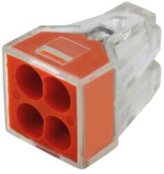 Commel Vezeték összekötő, fix, 4 x 0.75-2.5, narancs, 50db/csomag (365-468) (COMMEL-365-468)