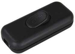 Commel Zsinórközi kapcsoló, 2, 5A 250V, fekete (293-702) (COMMEL-293-702)