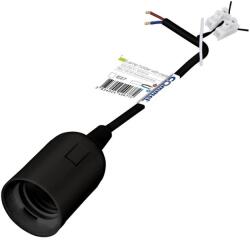 Commel Műanyag E27 foglalat vezetékkel, sork. , fekete H03VV-F 2X0, 75/17 cm (016-704) (COMMEL-016-704)