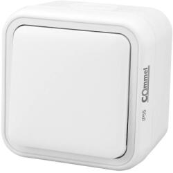 Commel Falon kívüli alternatív kapcsoló, 10A, 250V, IP55, fehér (043-202) (COMMEL-043-202)