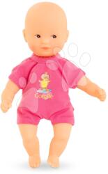 Corolle Játékbaba kádba Mini Bath Pink Mon Premier Poupon Corolle barna szemekkel 20 cm 18 hó-tól (CO120320)