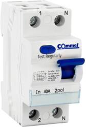 Commel Moduláris Fi-relé RCCB 2P 40A 30mA, 6 kA, AC (470-141) (COMMEL-470-141)