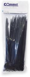 Commel Kábelkötegelő, rögzíthető fejjel, 4, 3 x 220 mm fekete, 100db/cs (365-146) (COMMEL-365-146)