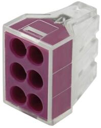 Commel Vezeték összekötő, fix, 6 x 0.75-2.5, lila, 50db/csomag (365-469) (COMMEL-365-469)
