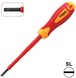 Commel VDE Lapos csavarhúzó, SL 4x100mm, szigetelt, 1000V (370-204) (COMMEL-370-204)