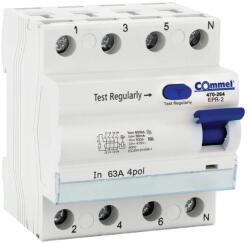 Commel Moduláris Fi-relé RCCB 4P 63A 30mA, A (470-264) (COMMEL-470-264)