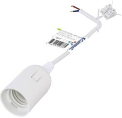 Commel Műanyag E27 foglalat vezetékkel, sork. , fehér H03VV-F 2X0, 75/17 cm (016-703) (COMMEL-016-703)