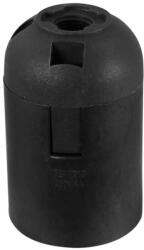 Commel Műanyag E27 foglalat, 250 V, 4A, T210, fekete, pattintós (016-111) (COMMEL-016-111)