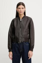 AllSaints bőrdzseki ORTEN BOMBER JACKET - piros 42
