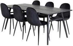  Étkezőgarnitúra Dallas 1786 (Fekete)