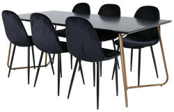  Étkezőgarnitúra Dallas 2713 (Fekete)