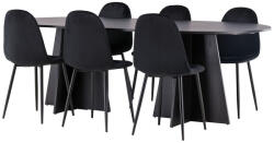  Étkezőgarnitúra Dallas 4032 (Fekete)