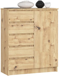 AKORD Artisan K80 Komód Laminált Tölgy 5 Fiókos (OUT-OP0LK-K801D5SZART-Akodr)