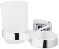 BISK Erga Forte, dupla csésze fogkefékhez, króm, ERG-06832 (ERG-06832)