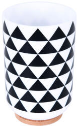 BISK Erga SNOW, álló fogkefe pohár, fehér-barna, ERG-07902 (ERG-07902)