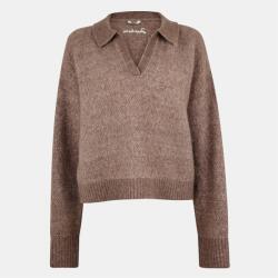 Jack Wills Блуза с яка Jack Wills Women's Knitted Long-Sleeve Polo Shirt - Mocha