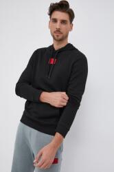 HUGO BOSS pamut melegítőfelső fekete, férfi, nyomott mintás, kapucnis - fekete L - answear - 40 990 Ft