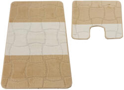 Dywanopol 2 Részes Fürdőszoba Szett Montana Sariyer XL Light Bézs 60x100 cm és 50x60 cm Szőnyeg