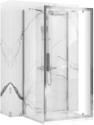 Rea Rapid Swing, 3-falú zuhanykabin 120 (ajtó) x 90 (fal) x 195 cm, 6 mm-es átlátszó üveg, króm profil, KPL-K05556 (KPL-K05556)