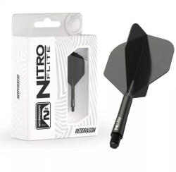 Red Dragon Darts toll és szár egyben Red Dragon Nitro Flite fekete, standard toll és közepes szár