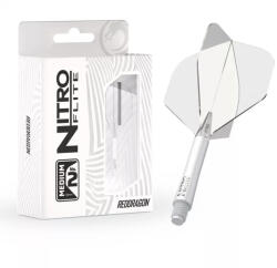Red Dragon Darts toll és szár egyben Red Dragon Nitro Flite fehér-átlátszó, standard toll és hosszú szár