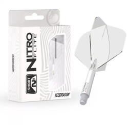 Red Dragon Darts toll és szár egyben Red Dragon Nitro Flite fehér-átlátszó, standard toll és rövid szár