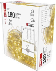 EMOS LED drop - fényfüggöny 1, 7x1, 5m kültéri és beltéri meleg fehér D3EW02 karácsonyi fényfüzér (EMOS-D3EW02)