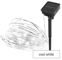 EMOS LED nano lánc napelemmel réz 12m kültéri és beltéri hideg fehér időzítő D3ZC01 (EMOS-D3ZC01)