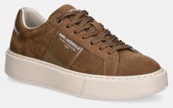 Karl Lagerfeld bőr sportcipő MAXI KUP barna, KL52218 - barna Férfi 42