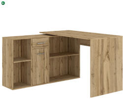 INTERMEBLE CARROLL Sarok Íróasztal Wotan Tölgy Színben. 121 cm