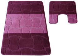Dywanopol 2 Részes Fürdőszoba Szett Montana Sariyer XL Aubergine 60x100 cm és 50x60 cm Szőnyeg