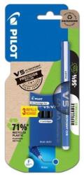 Pilot Rollertoll 0, 5mm, kupakos tűhegyű V5 HI-Tecpoint BT + 3 db betét Pilot, írásszín kék (BXC-V5-L+S3-BT) - mystock