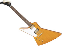 Epiphone 1958 Korina Explorer Aged Natural - Balkezes! - Kemény tokkal!