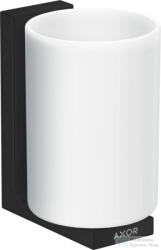 Hansgrohe AXOR UNIVERAL RECTANGULAR fali fogmosó pohár, matt fekete 42604670 (42604670)