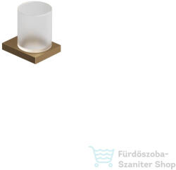 Kludi VELA C fali pohártartó üveg pohárral, szálcsiszolt bronz 31975N1 (31975N1)