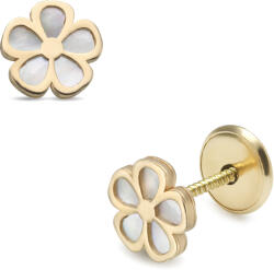 Lisa gyöngyház díszítésű virág gyerek fülbevaló - JTAG-0690 (JTAG-0690)