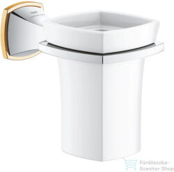 Grohe GRANDERA fali pohártartó kerámia pohárral, króm/arany 40909IG0 (40909IG0)