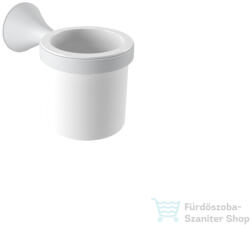 Bugnatese ORION fali pohártartó fehér kerámiával, matt fehér 33802BI (33802BI)