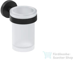 Jika MIO STYLE fali pohártartó matt üveg pohárral, matt fekete H3822F17160001 (H3822F17160001)