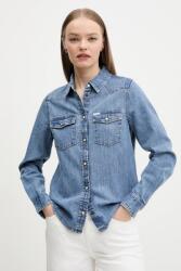 Guess Jeans farmering női, galléros, slim, W5RH35 D5M81 - kék S