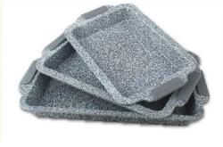 Berghome Line tepsi szett kerámia/gránit tapadásmentes bevonattal 3 részes, szilikon fogantyúval, 35, 37, 39 cm, szürke (SR-1280-szürke)