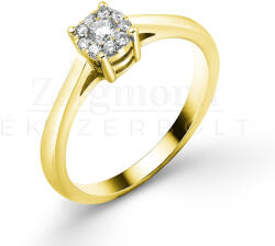  14 karátos arany eljegyzési gyűrű gyémánttal (AU12684) AU12684