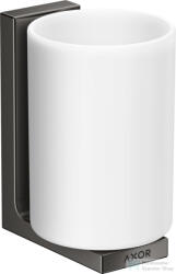 Hansgrohe AXOR UNIVERAL RECTANGULAR fali fogmosó pohár, polírozott fekete króm 42604330 (42604330)