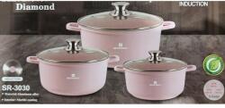 Silver Royal Diamond tapadásmentes 3db-os edényszett, rózsaszín (SR-3030-rózsaszín)