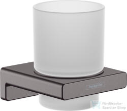 Hansgrohe ADDSTORIS fali fogkefetartó, szálcsiszolt fekete/króm 41749340 (41749340)