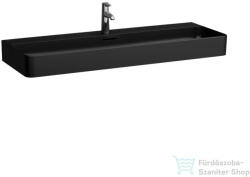 Laufen Val SaphirKeramik 120x42 cm-es mosdó 1 csaplyukkal, matt fekete H8102897161041 (H8102897161041)