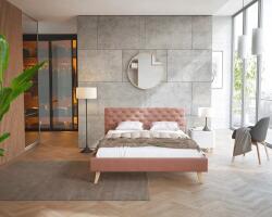 FDM Kárpitozott ágy Kalifornia 140 x 200 cm - óarany rózsaszín