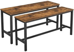 VASAGLE Konyhai ülőpad 2db, rusztikus barna 108x33x50cm (KTB33X)