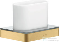 Hansgrohe AXOR UNIVERSAL SOFTSQUARE fogkefetartó pohár, szálcsiszolt arany hatású 42834250 (42834250)
